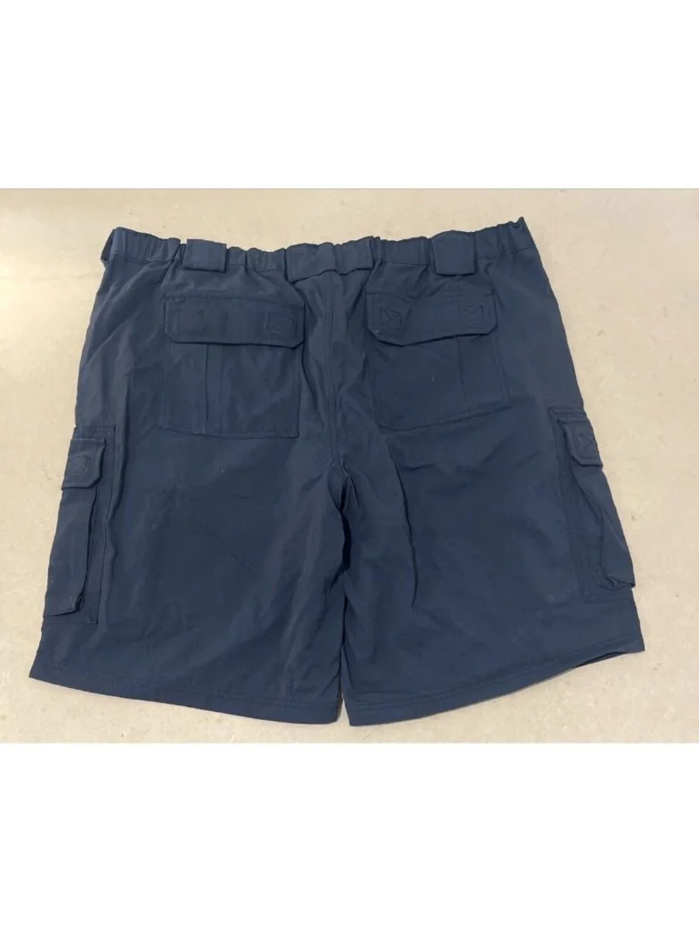 Duluth Trading Belted Cargo Shorts Black Adjustable Waist Outdoor Work Mens 2XL